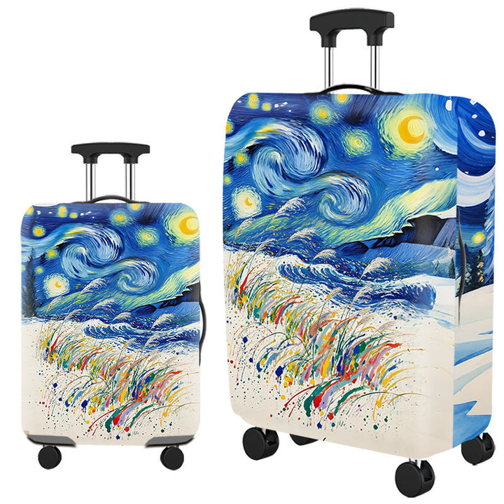 Tropical Leaf Print Hard Shell Luggage Bowlift