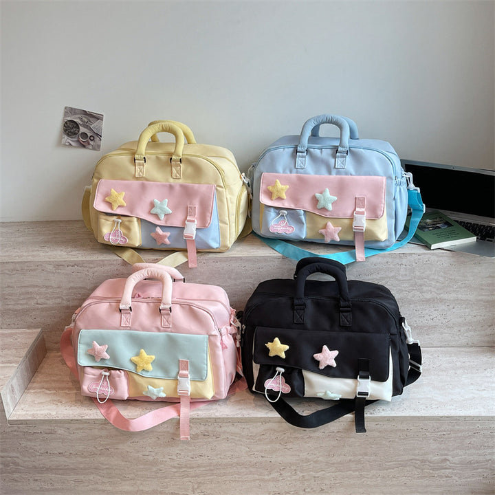 Fashionable Tote Bag With Colorful Applications Bowlift