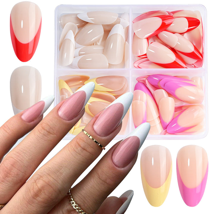 Stylish Almond-Shaped Press-On Nail Collection Bowlift