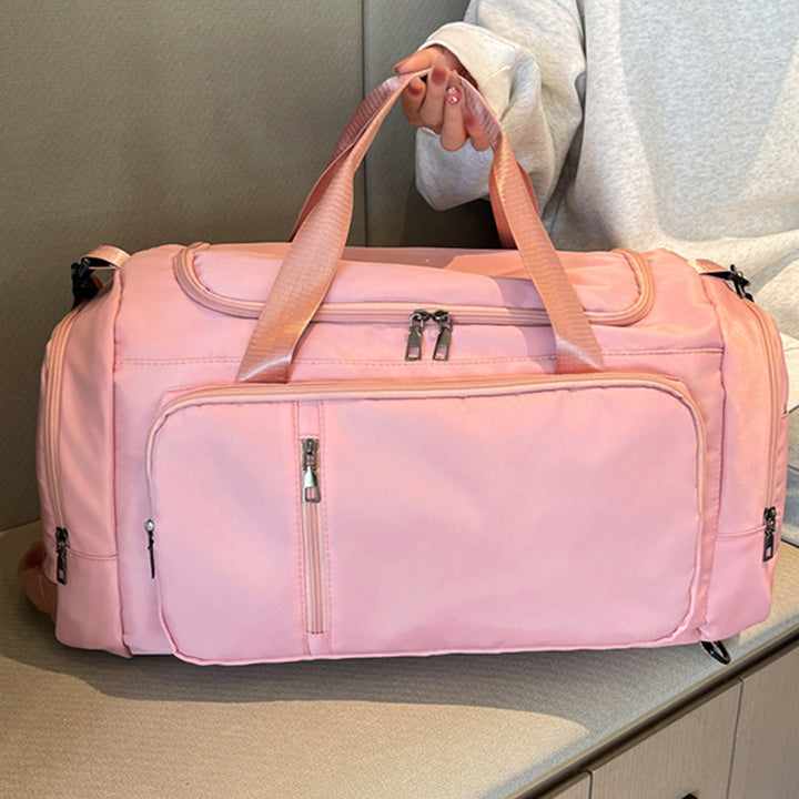 Travel bag with versatile storage and robust zippers Bowlift