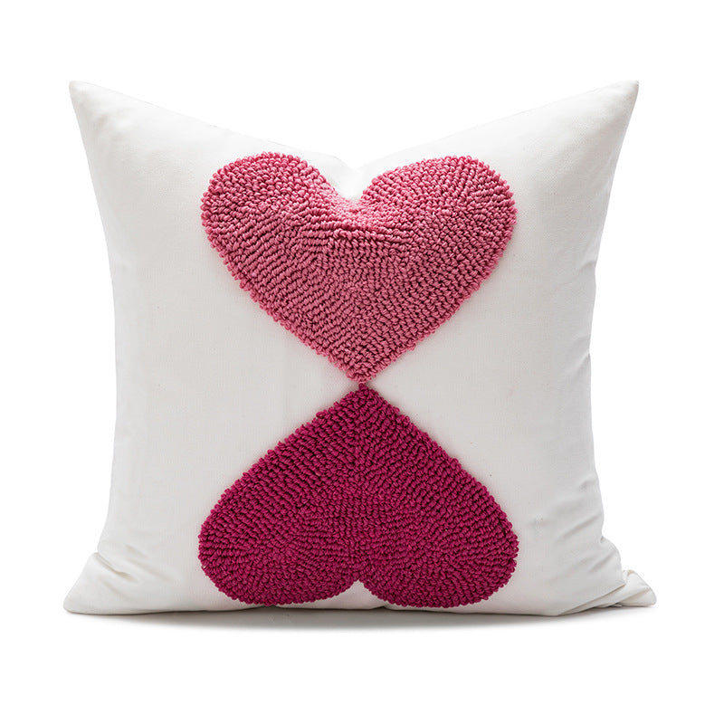 Women Decorative Pillowcase with Heart Pattern Bowlift