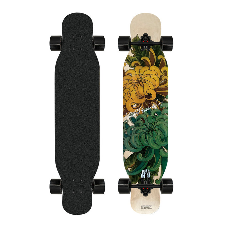 Artistic Lion-Emblazoned Longboard Bowlift