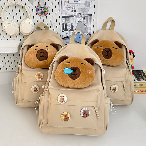 Backpack with Cozy Bear Design and Practical Compartments Bowlift