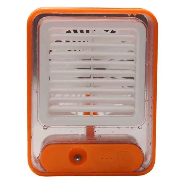 Unisex one size compact USB microclimate cooler and whisper-quiet table fan with transparent water tank and adjustable louver Bowlift
