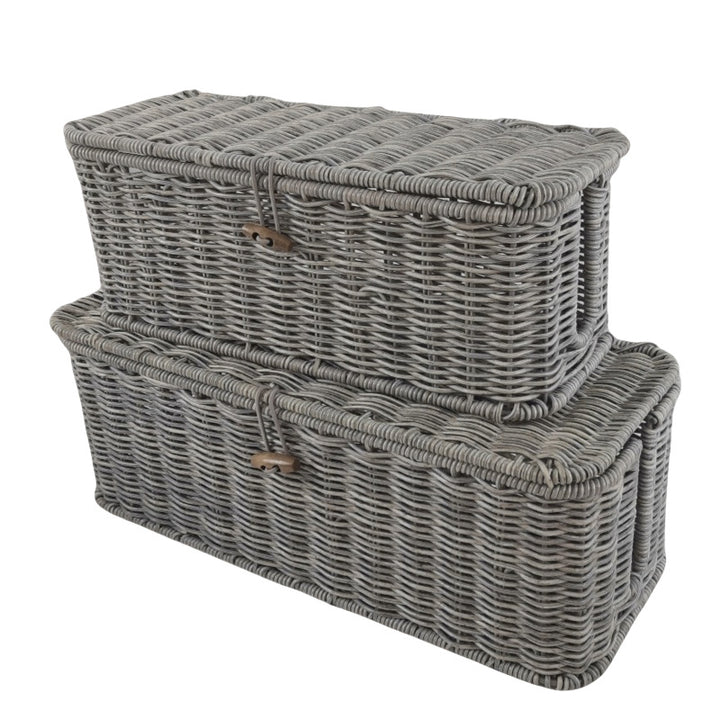Handcrafted Wicker Storage Bins Bowlift