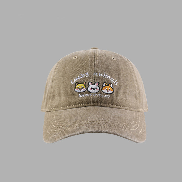 Embroidered Animal-Themed Baseball Cap
