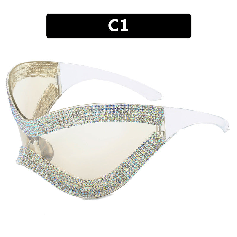 Ladies glamorous sunglasses with rhinestone-studded frame Bowlift