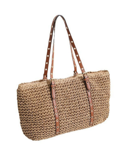 Elegant basket bag with sturdy leather handles Bowlift