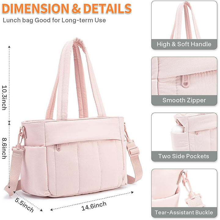 Multifunctional Padded Shoulder Bag Bowlift