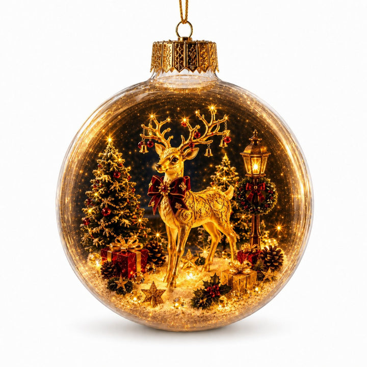 3D Santa Snow Globe Christmas Tree Ornament
