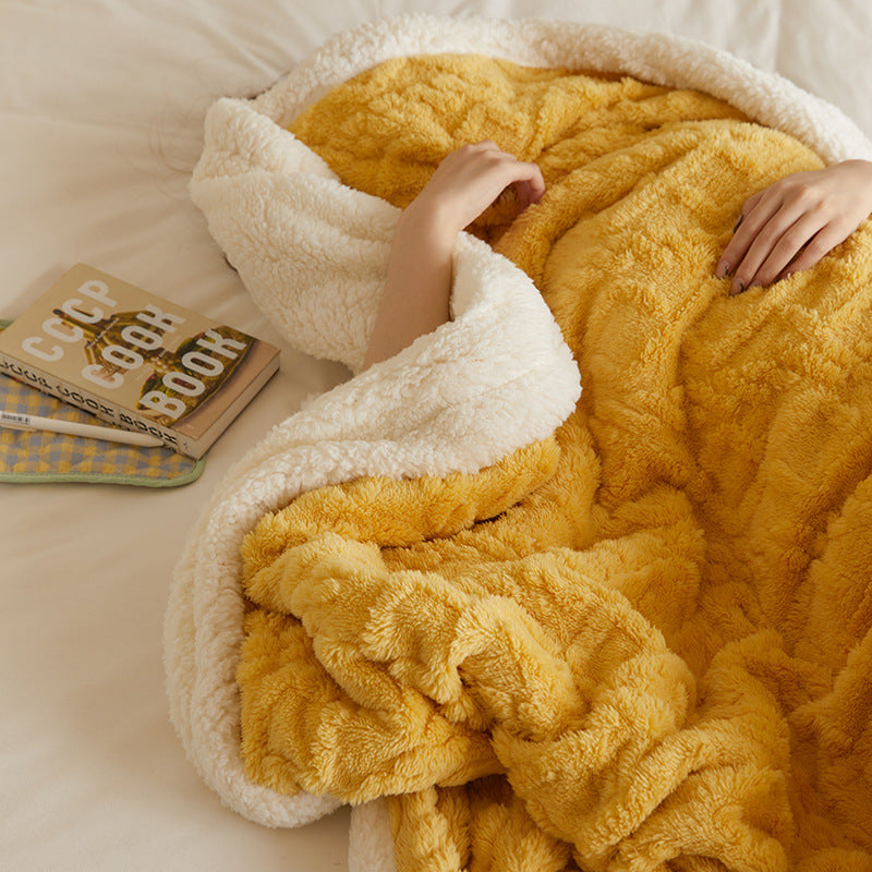 Ladies cozy reversible blanket with luxurious Sherpa lining Bowlift