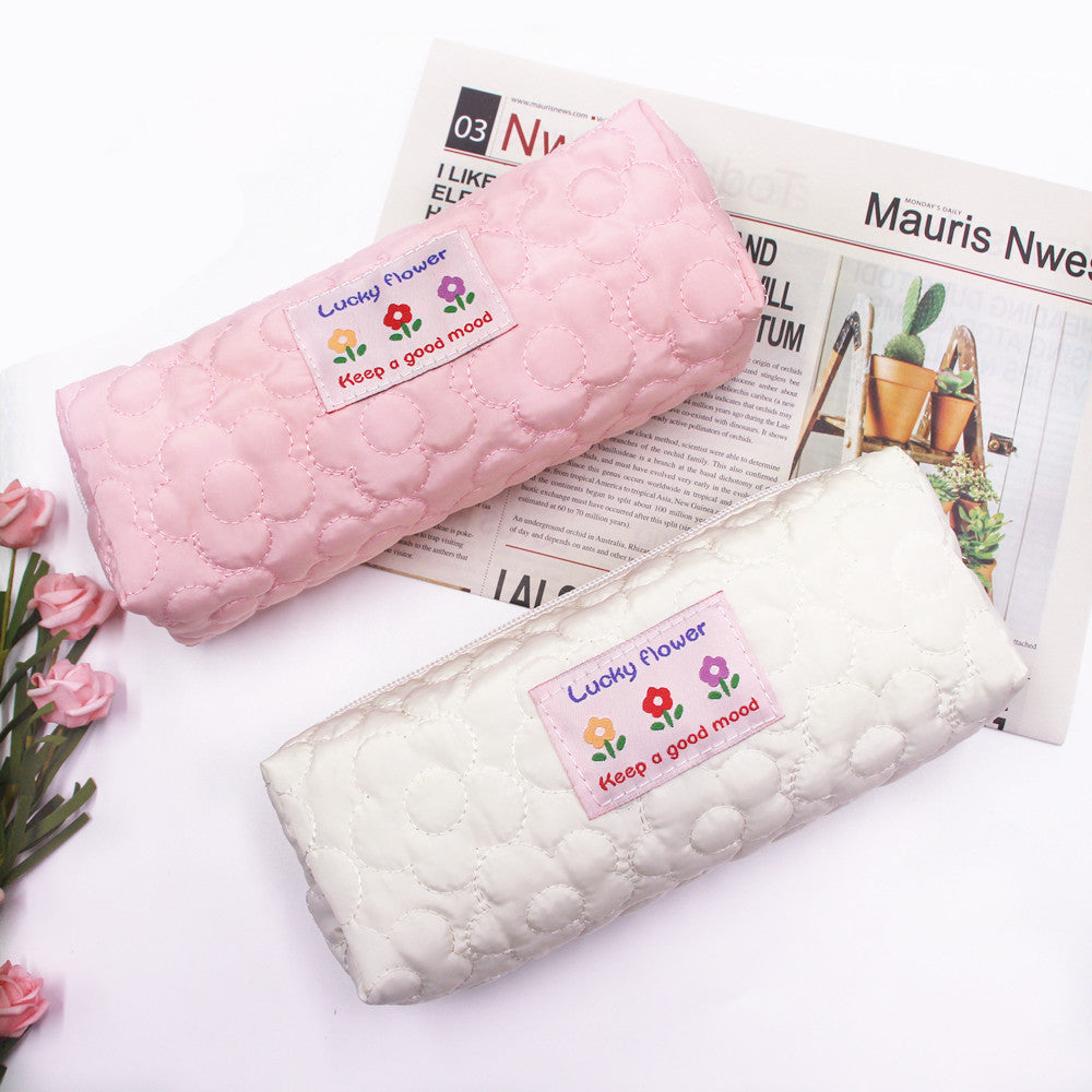 Quilted Cosmetic Pencil Case Bowlift