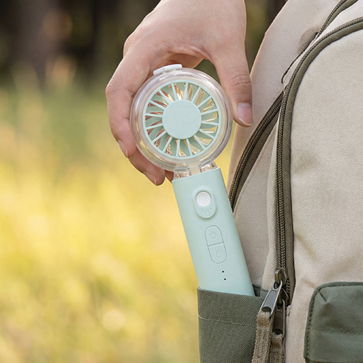 Unisex portable mini fan with spray mist function and USB battery Bowlift