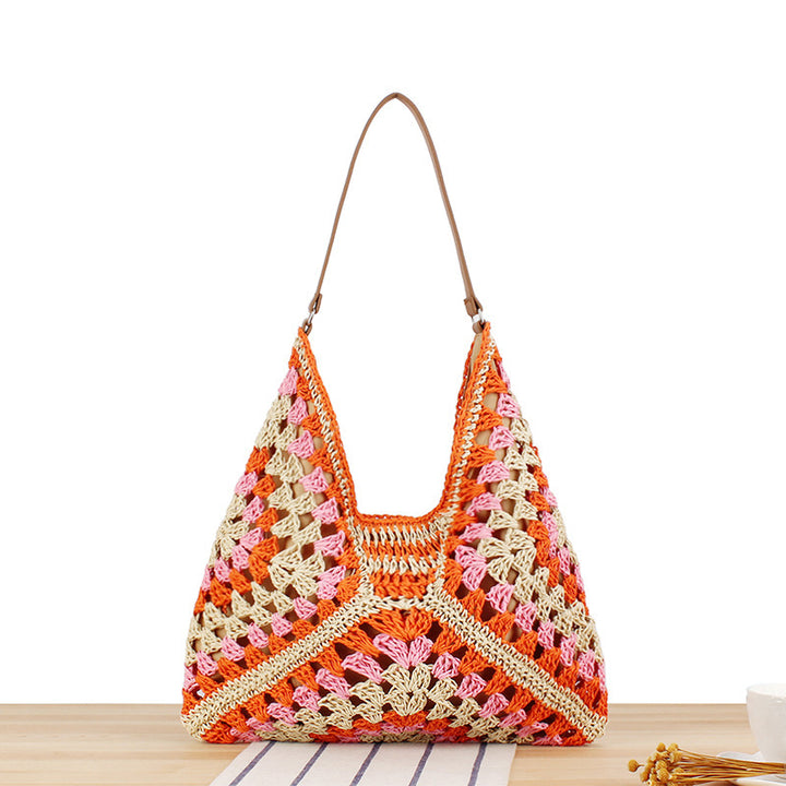 Hand-knotted shoulder bag in modern design Bowlift