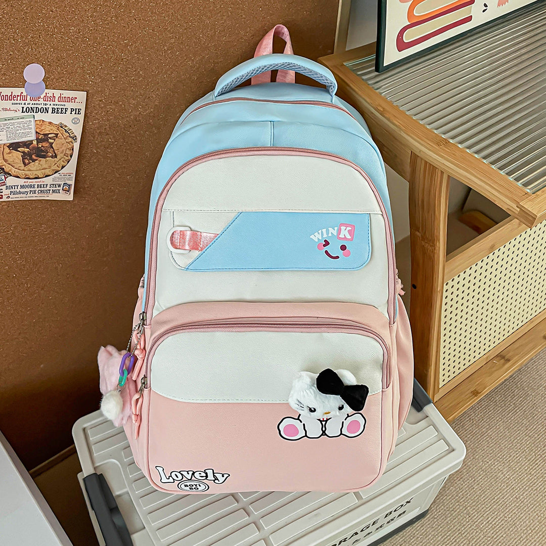 Fun-Themed Plush Character Backpack Bowlift