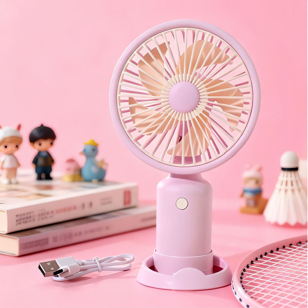Women's portable USB table fan with powerful battery technology and flexible design Bowlift