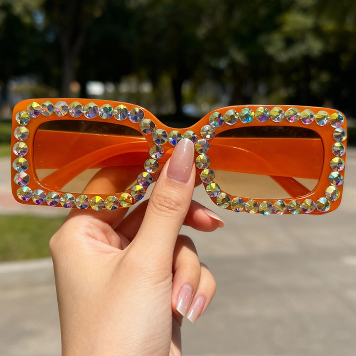 Decorative Rhinestone-Embellished Sunglasses Bowlift