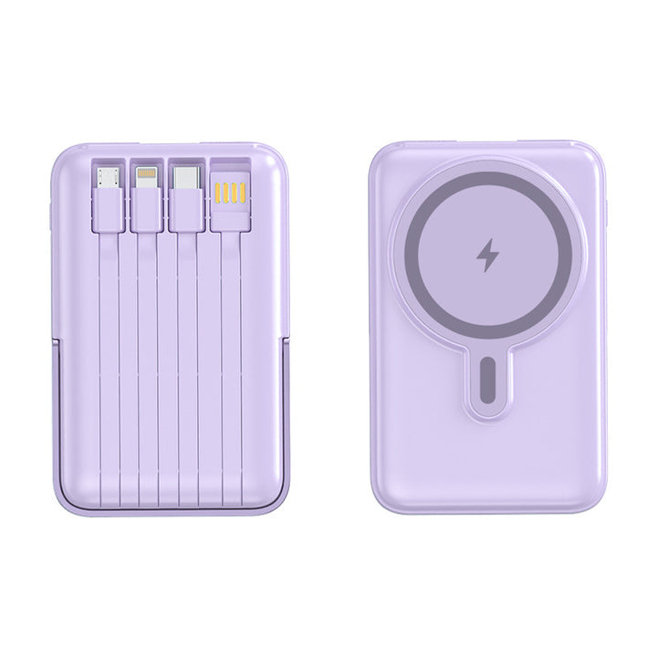 Portable power bank with multifunctional charging cables Bowlift