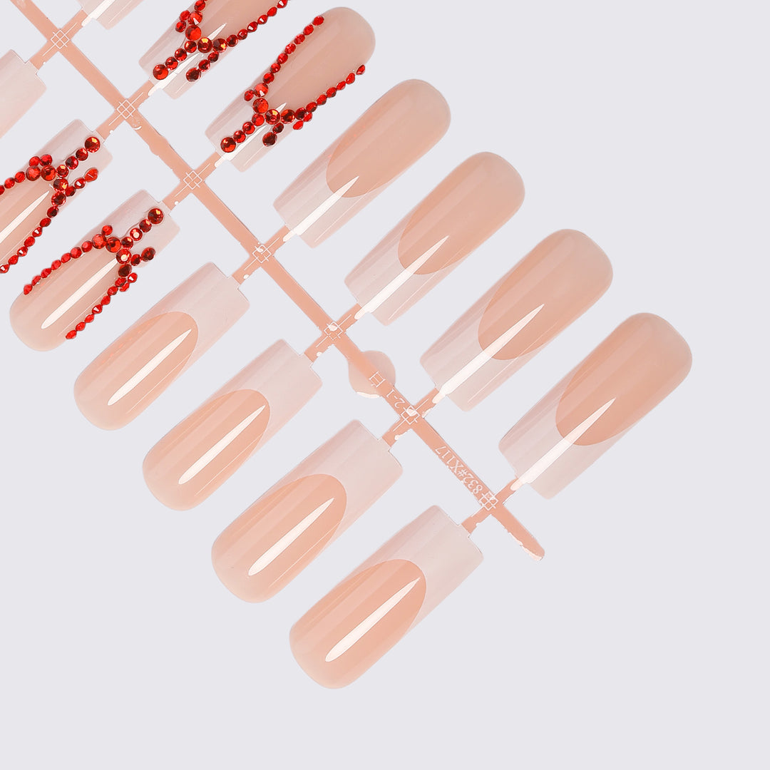 Artificial Nail Designs with Glitter Accents Bowlift