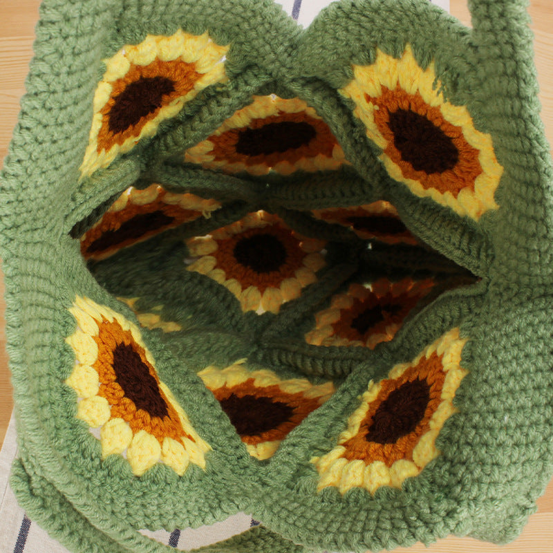 Handbag with Floral Crochet Patterns Bowlift