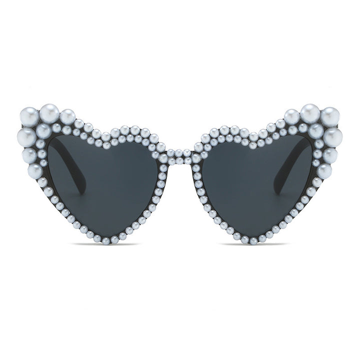 Cat-Eye Pearl-Embellished Sunglasses Bowlift
