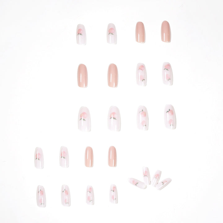 Elegant artificial nails with filigree rose design Bowlift