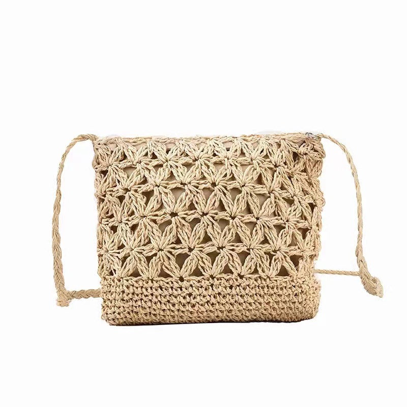 Crocheted Shoulder Bag Made of Natural Material Bowlift