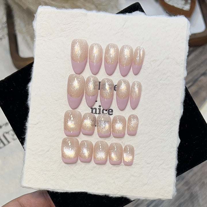 Dreamy Glittery Press-On Nail Set Bowlift
