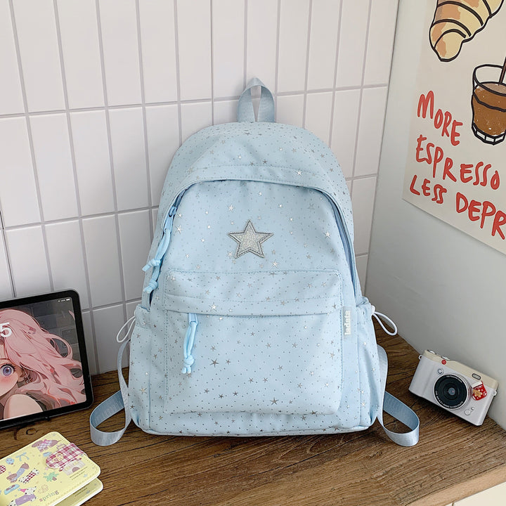 Star-Embellished Casual Backpack