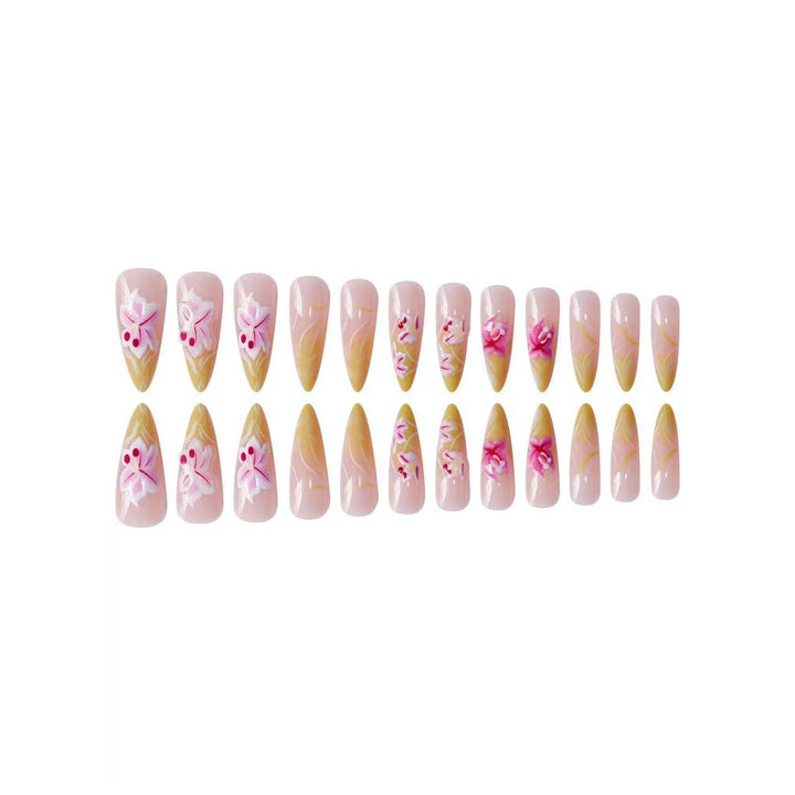 Luxurious 3D Floral Nail Enhancements Bowlift