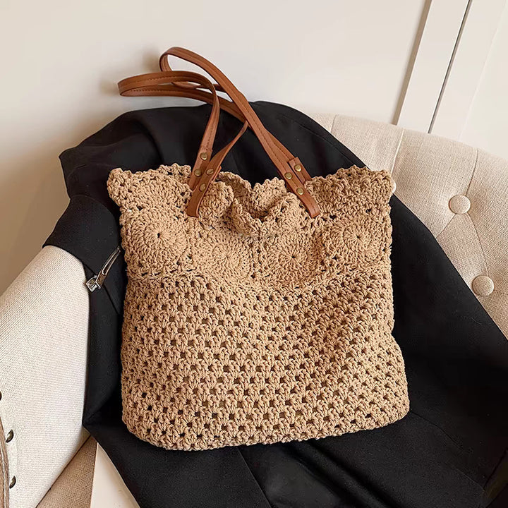 Hand-knotted macramé tote bag Bowlift
