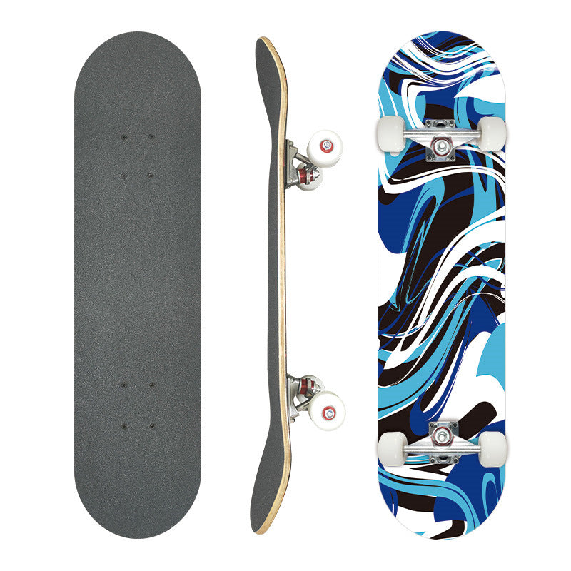 Complete Street Skateboard with Maple Deck Concave and Durable PU Wheels Bowlift
