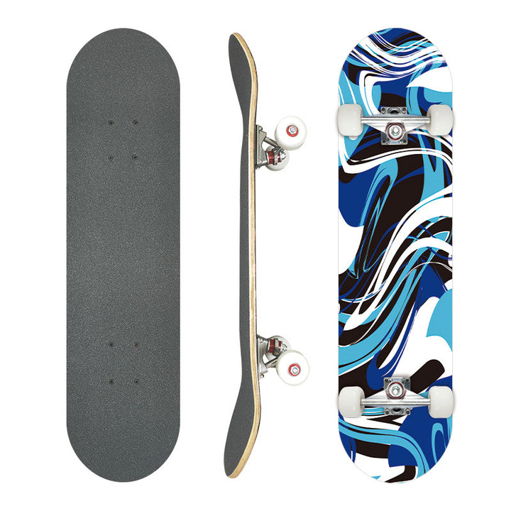 Complete Street Skateboard with Maple Deck Concave and Durable PU Wheels Bowlift