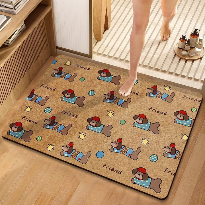 Playful Cat-Themed Bath Mat Bowlift