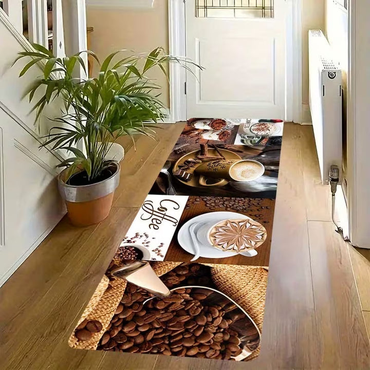 Retro Diner-Themed Kitchen Runner Mat