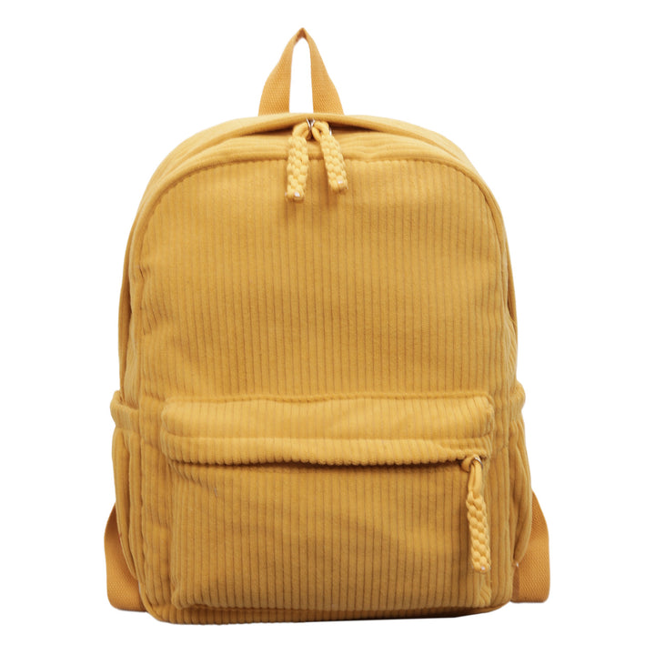 Corduroy Textured School Backpack Bowlift