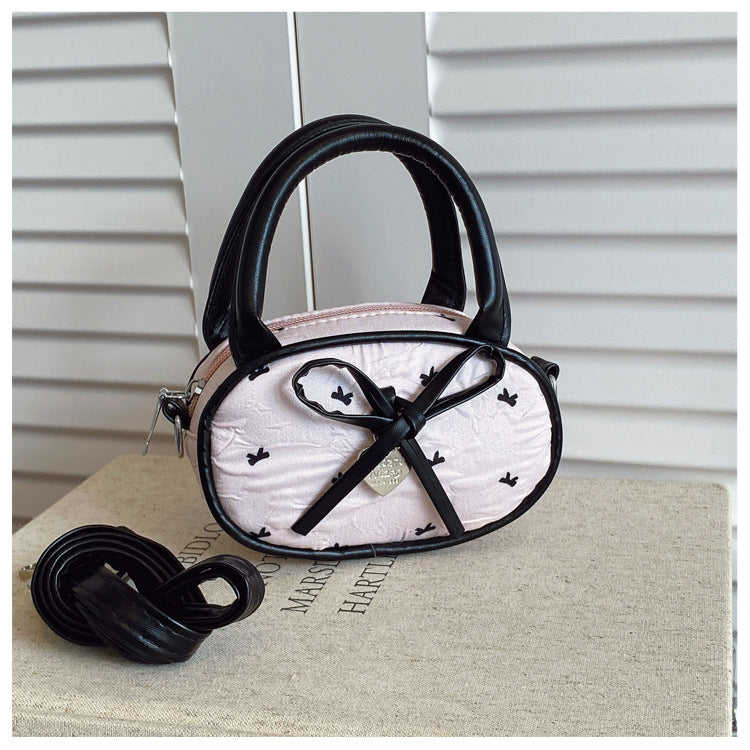 Quilted Mini Handbag with Heart Detail Bowlift