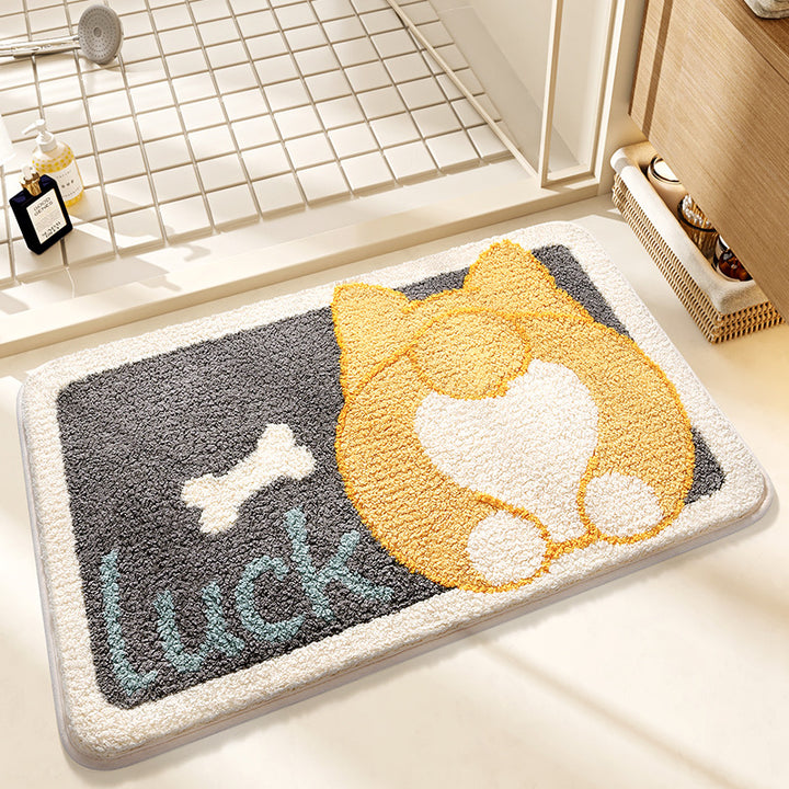 Plush Bunny-Themed Bath Mat Bowlift
