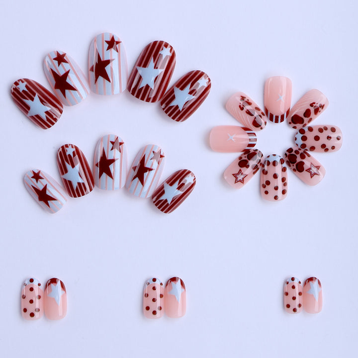 Creative Art Fingernails with Modern Star Design Bowlift
