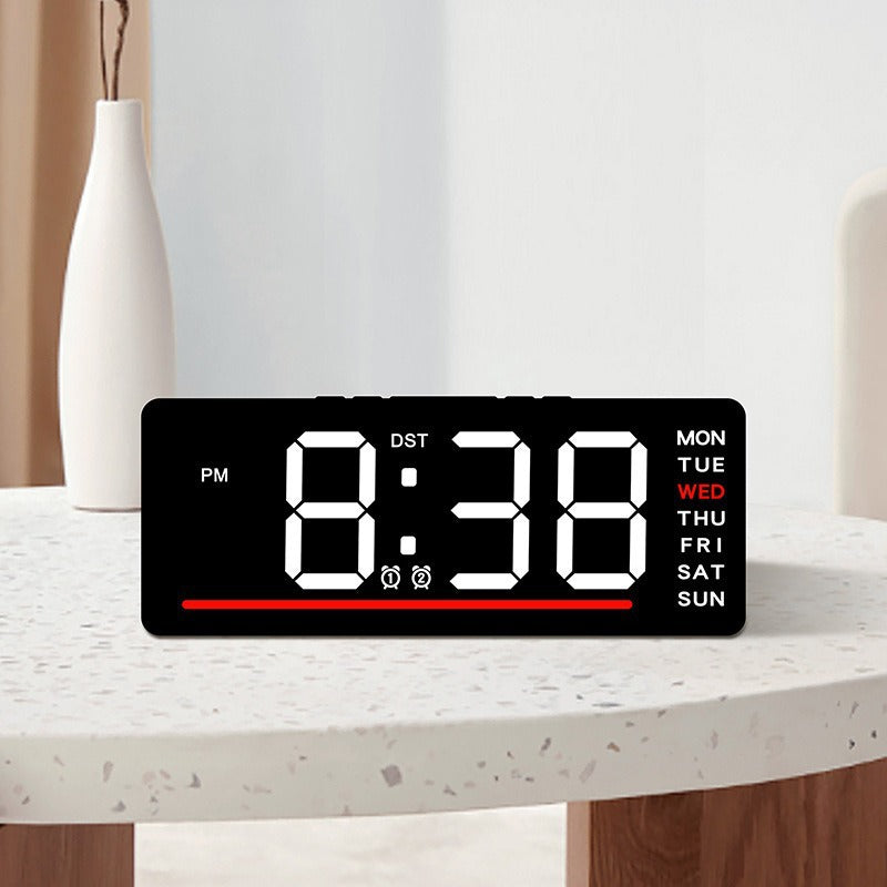 Digital clock with large LED display and multiple alarm functions Bowlift
