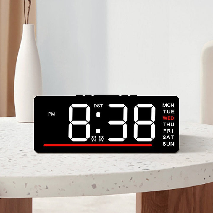 Digital clock with large LED display and multiple alarm functions Bowlift