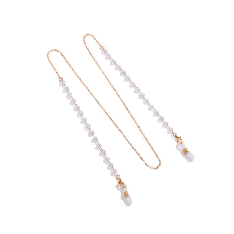 Elegant Beaded Eyewear Retainer Chain Bowlift