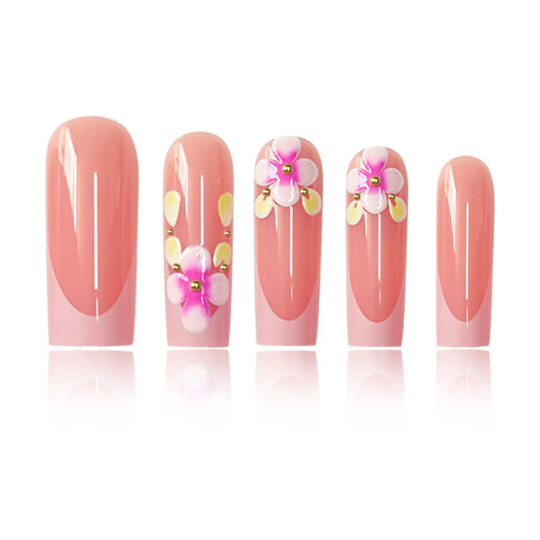 Floral Nail Design Extensions Bowlift