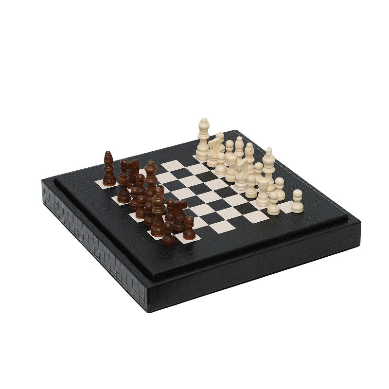 Luxury Faux Leather Chess Set