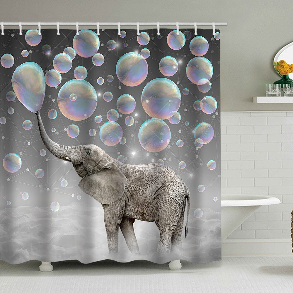 Playful Bear-Themed Shower Curtain Bowlift