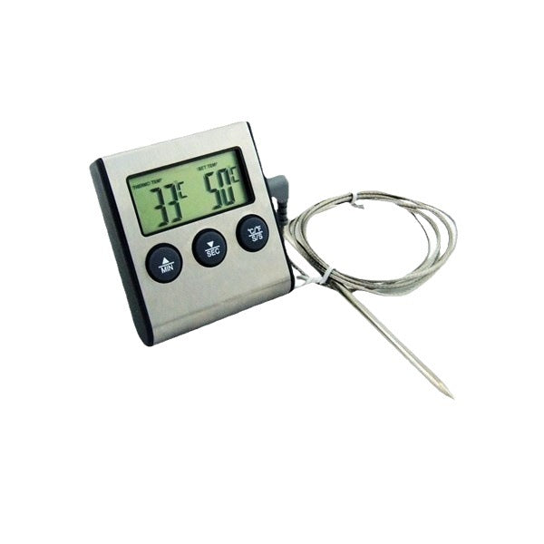 Precision probe cooking thermometer with dual display and countdown timer Bowlift