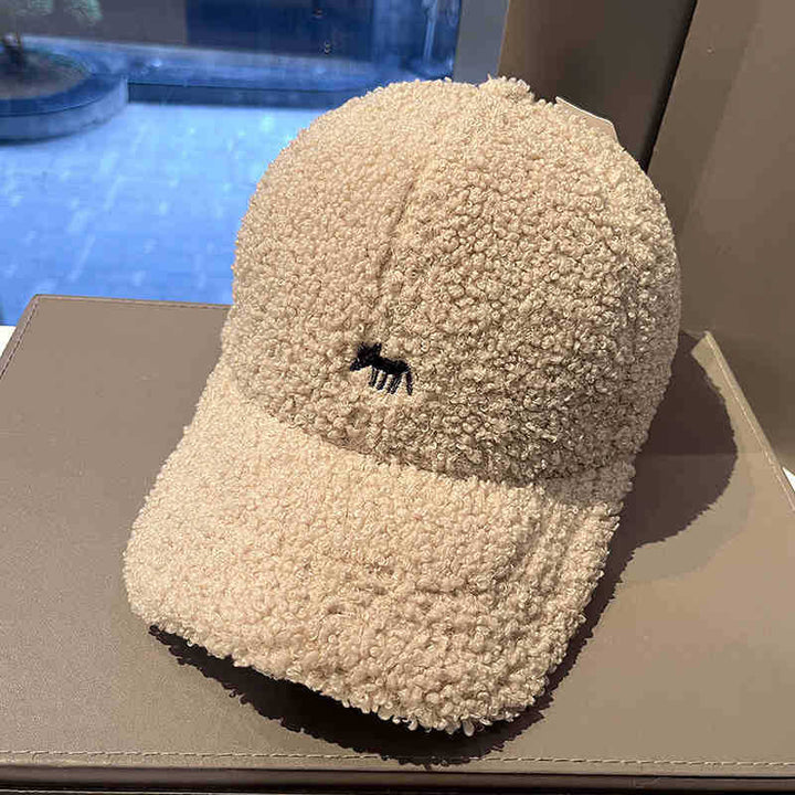 Women's Plush Textured Baseball Cap Bowlift