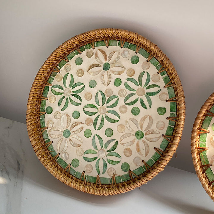 Women's Round Mosaic Serving Platter Bowlift