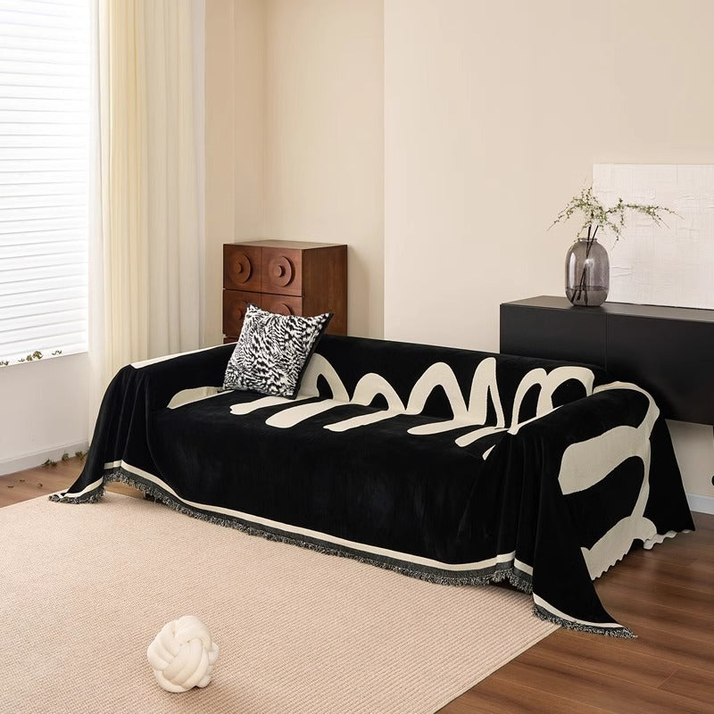 Artistic Abstract Pattern Sofa Throw Blanket