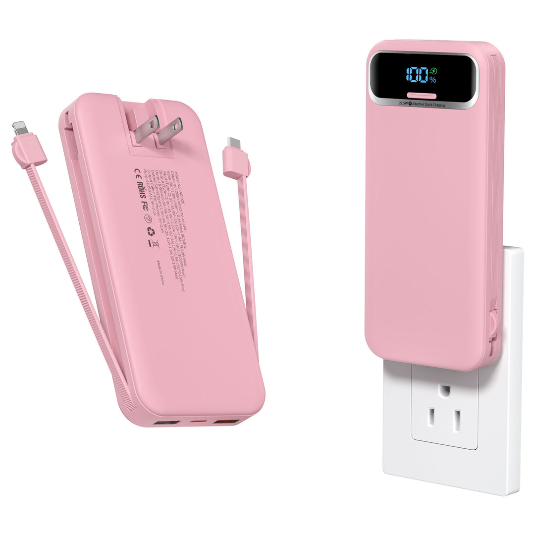 Powerbank with Integrated Charger and Lcd Display Bowlift